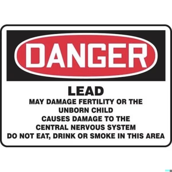 Accuform OSHA DANGER SAFETY SIGN LEAD MAY MCAW148XT MCAW148XT - main